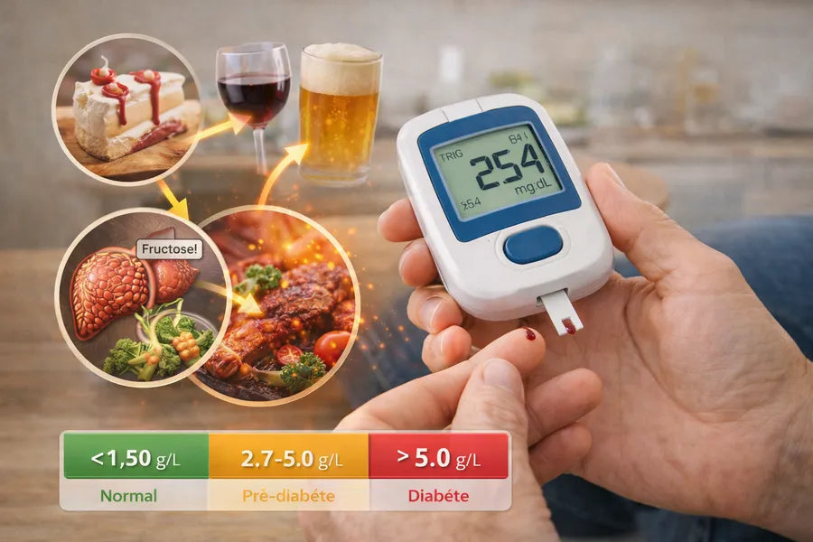 surveillance des triglycerides suite a un changement d'alimentation