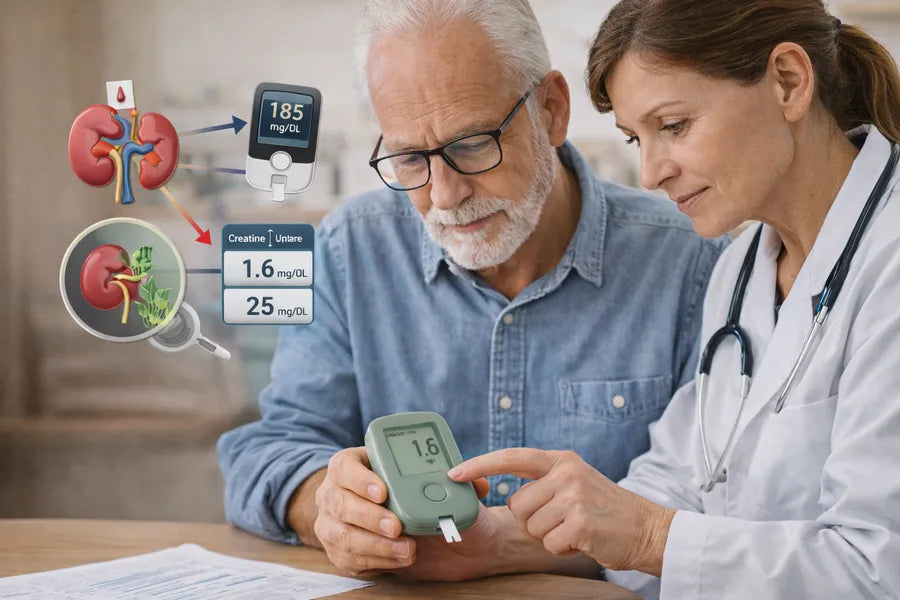 diabete et surveillance de la créatinine avec un analyseur de glucose