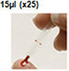25 Mini-Pipettes / Vide-Pipettes Plastique 15µl